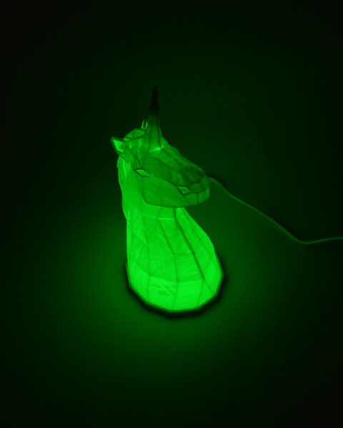 Vienradža galda lampa